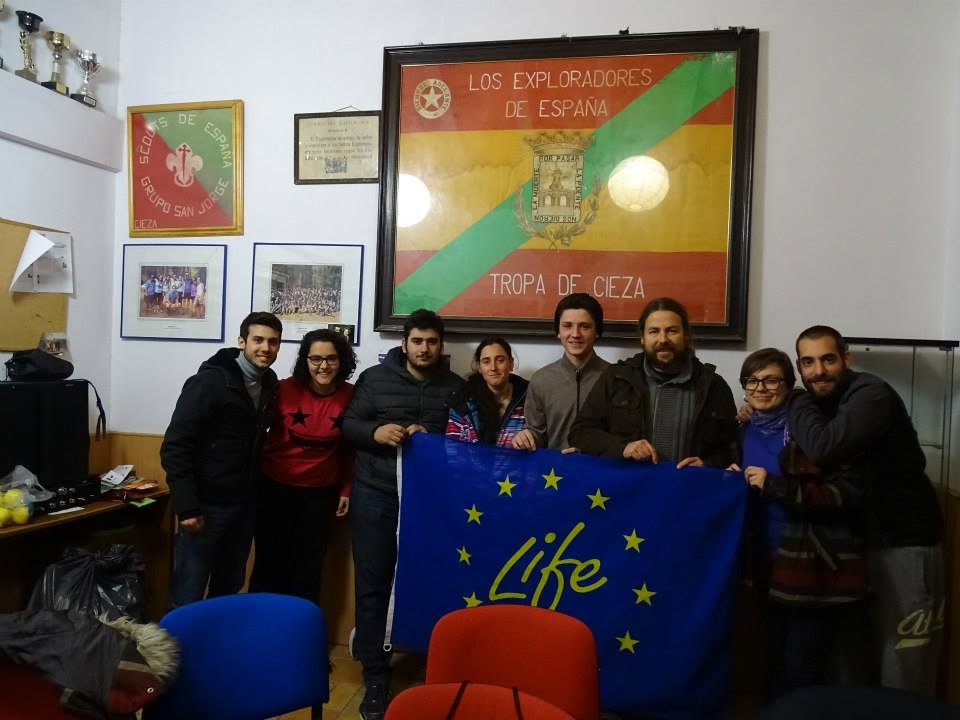 Ver la imagen en tamaño real. LIFE + SEGURA RIVERLINK se reune con el grupo scout San Jorge