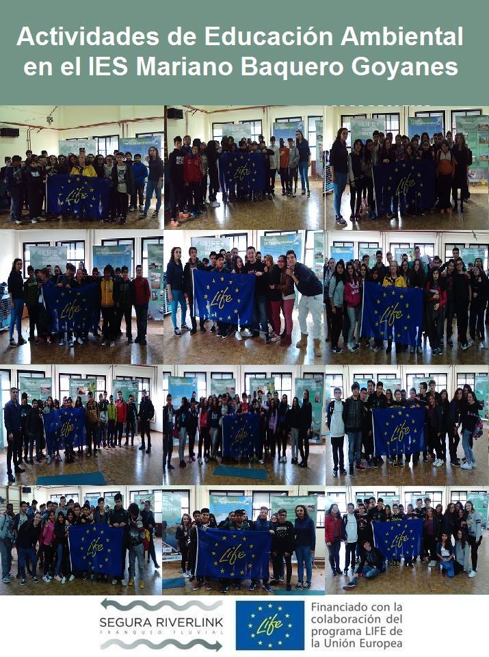 Ver la imagen en tamaño real. 500 alumnos del IES Mariano Baquero descubre el LIFE+SEGURARIVERLINK