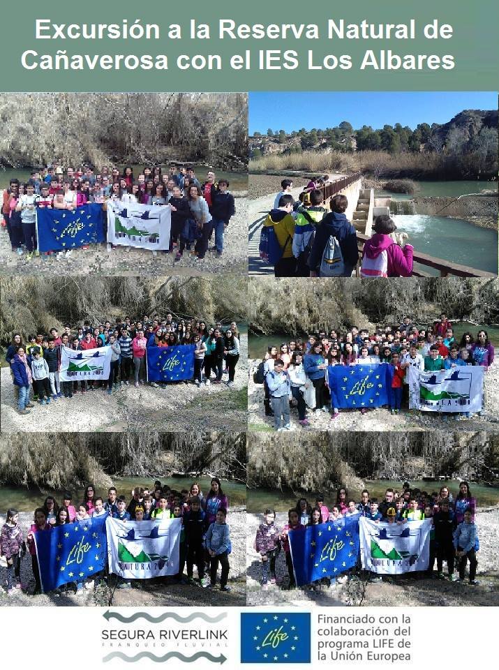 Ver la imagen en tamaño real. 200 alumnos del IES Los Albares han descubierto Cañaverosa y el río de la mano del LIFE+SEGURARIVERLINK