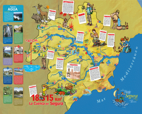 Ilustrated map of the Segura basin