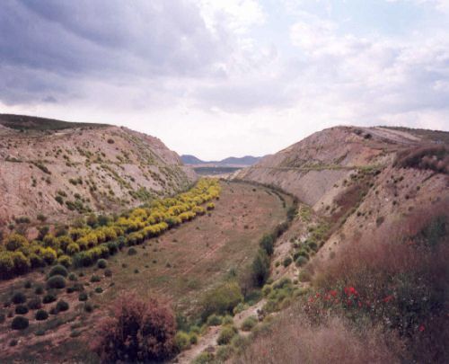 Trasvase Mullidar-Boquerón. Vista exterior del tramo en falso túnel.
