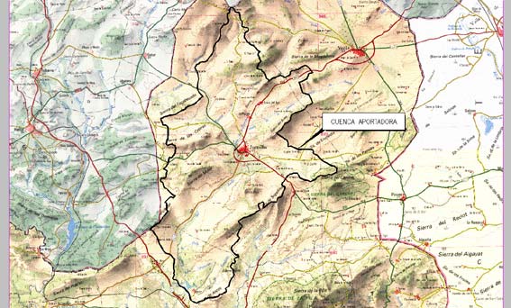 Cuenca de aportación de la presa del Judío