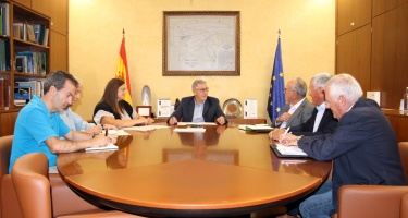 El presidente de la CHS recibe a representantes del Juzgado Privativo de Aguas de Ori 