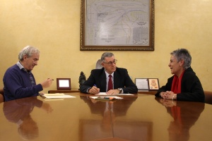 El presidente de la CHS mantiene una reunión de trabajo con la alcaldesa de Calasparr 