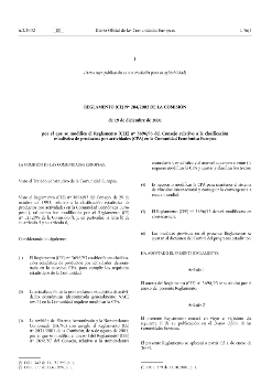 Reglamento (CE) Nº 204/2002 DE LA COMISION de 19 de diciembre de 2001