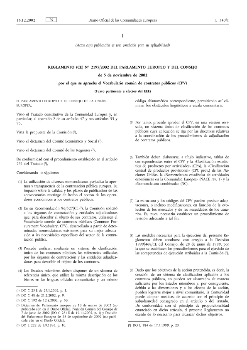 Reglamento (CE) Nº 2195/2002 del Parlamento Europeo y del Consejo de 5 de noviembre de 2002