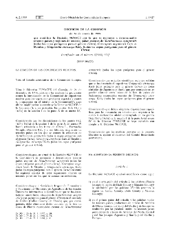 Decisión de la Comisión de 26 de enero de 1999, que modifica la Decisión 98/83/CE
